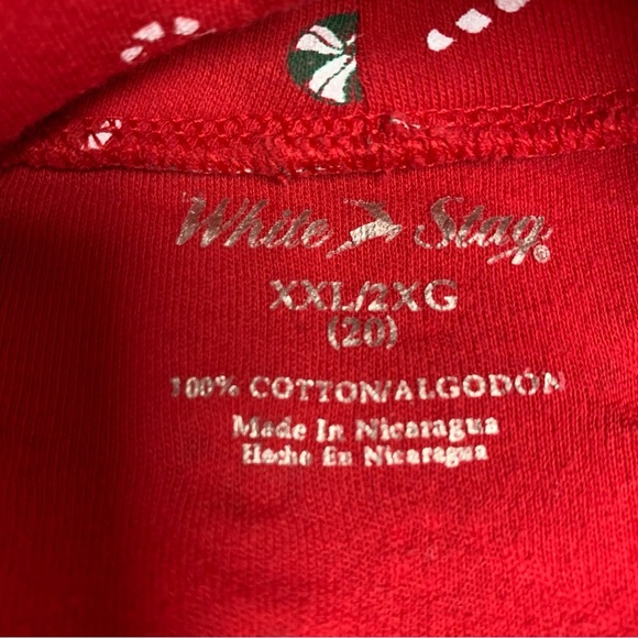 White Stag Christmas candy cane turtleneck long sleeve top size 20 XXL - Picture 5 of 6